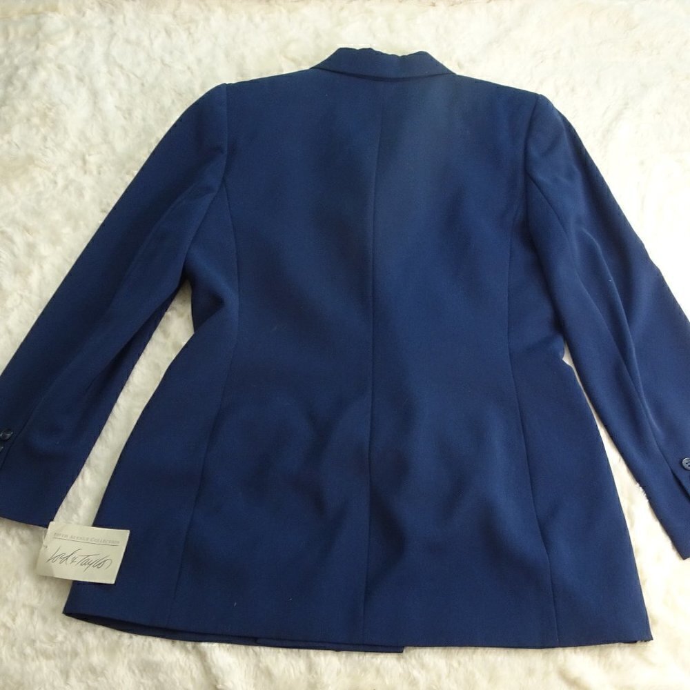 Lord & Taylor Fifth Ave Collection Blue Jacket Sz8 - Picture 2 of 6